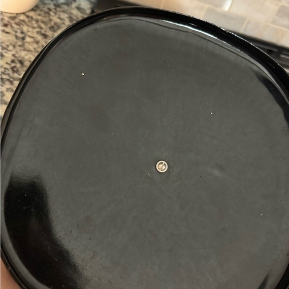 1950s Serendipity Pink and Black Spaghetti Enamel Frypan and Lid - Picture 7 of 8